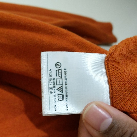 Old Navy| Tangerine Orange Long Sleeve Crew Neck Sweater Cotton Polyester Blend - Picture 10 of 12